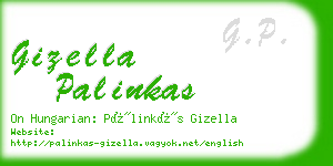 gizella palinkas business card